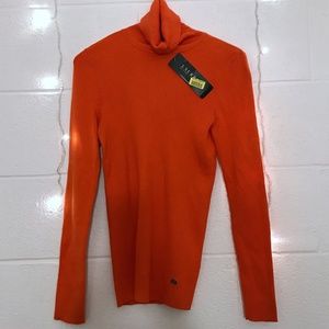 Lauren Ralph Lauren Orange Turtleneck Sweater